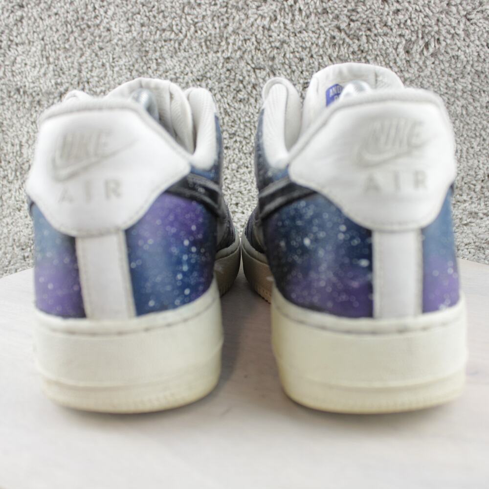 Nike Air Force 1 07 Low Custom Metallic Space Galaxy Sneakers Mens 9.5 - Picture 4 of 7